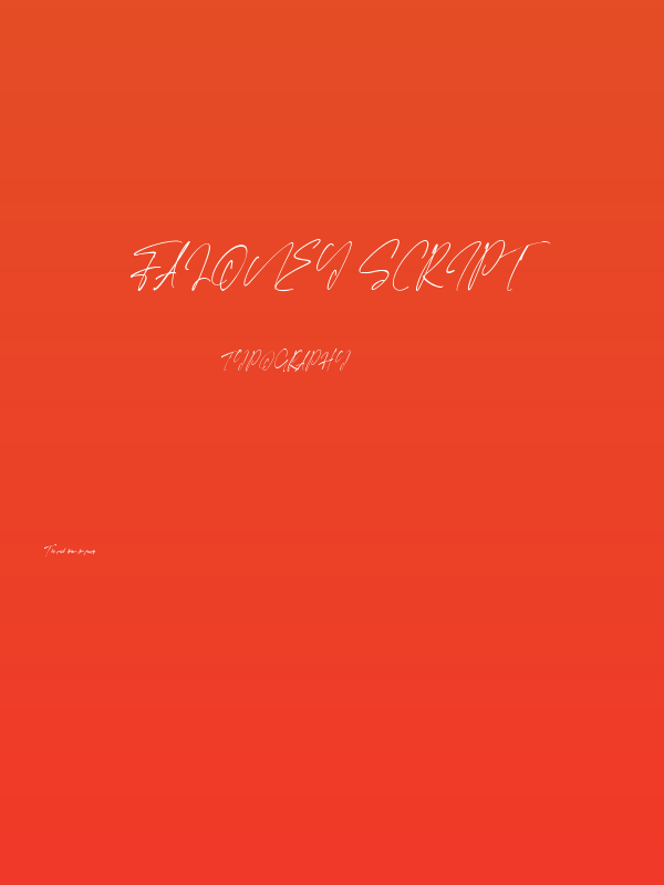 Faloney Script Poster