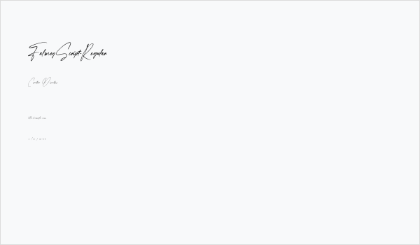 FaloneyScript-Regular Business Card