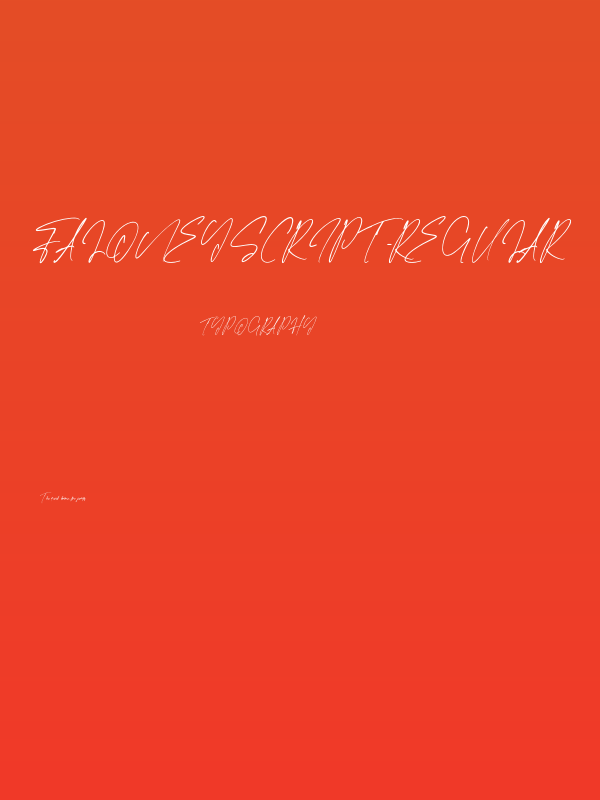 FaloneyScript-Regular Poster
