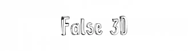 False 3D  नि: शुल्क फ़ॉन्ट्स डाउनलोड