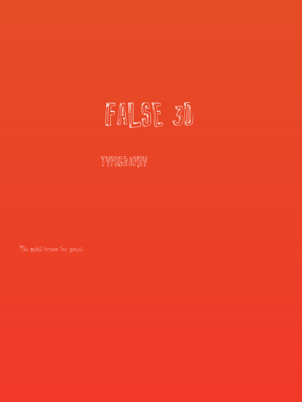 False 3D Poster