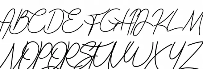 Falsetto Signature Schriftart Groß