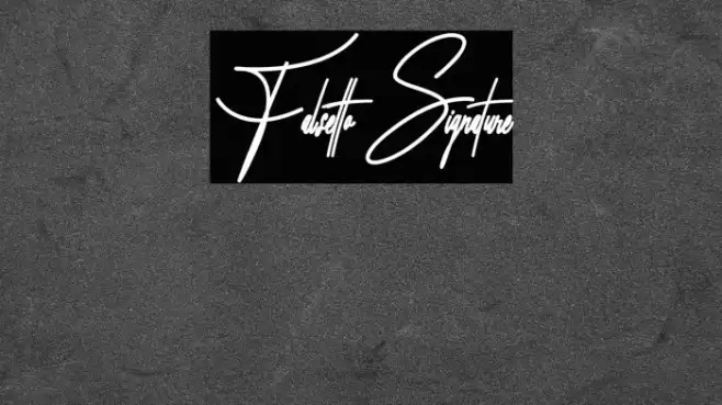 Falsetto Signature Font examples