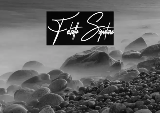 Falsetto Signature Font examples