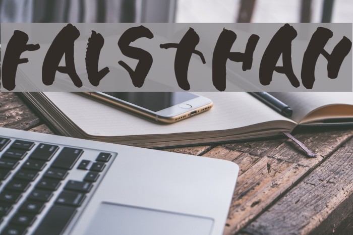 Falsthan Font examples