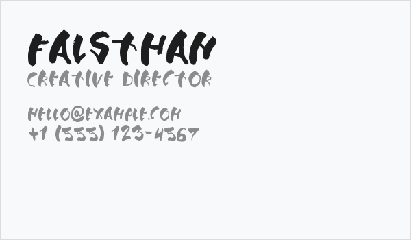 Falsthan Business Card