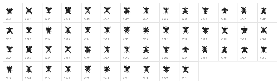Falter Regular Character Map