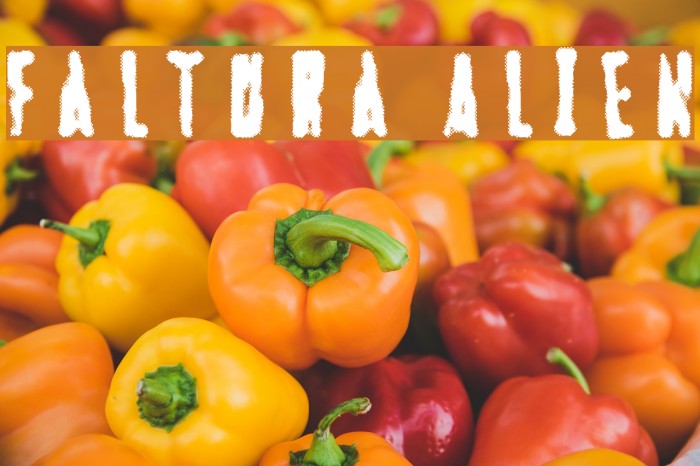 Faltura Alien Font examples