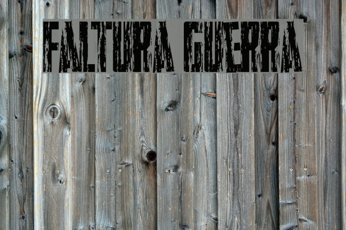 Faltura Guerra Font examples