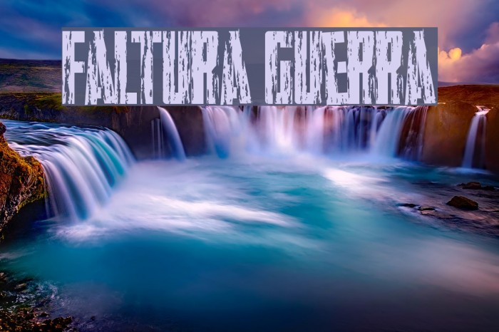Faltura Guerra Font examples
