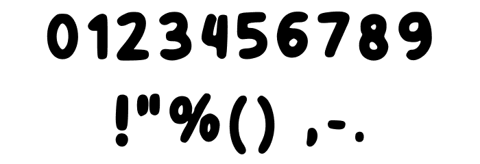 Falyadhias Handwriting Regular Font OTHER CHARS