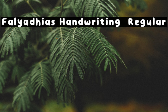 Falyadhias Handwriting  Regular Example 2