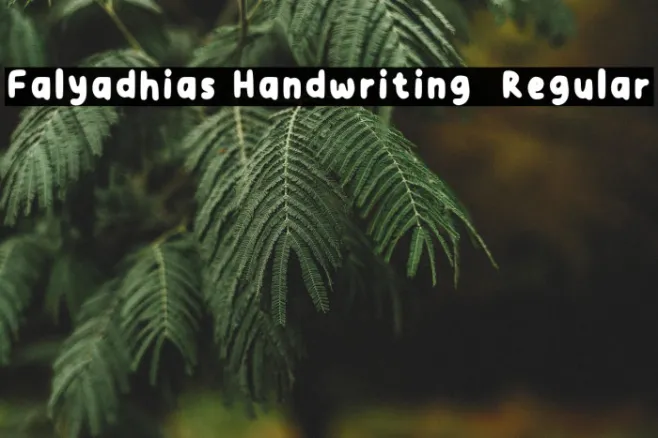 Falyadhias Handwriting  Regular Example 2