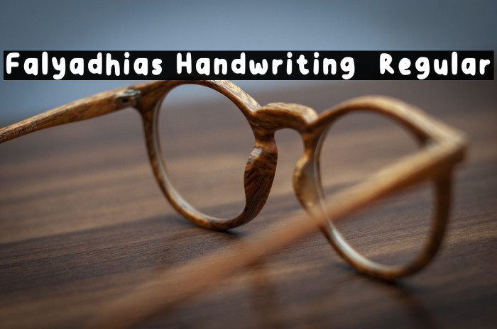 Falyadhias Handwriting  Regular Example 3