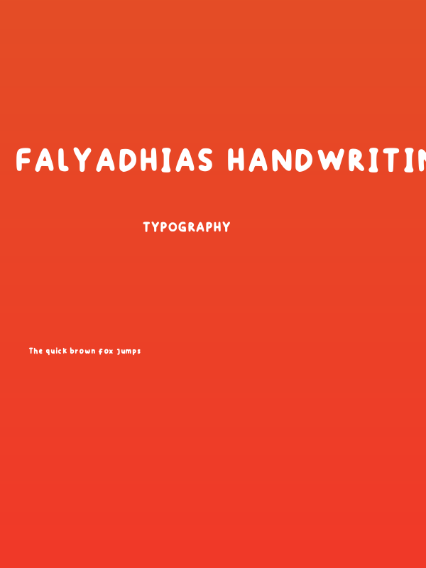 Falyadhias Handwriting  Regular Poster
