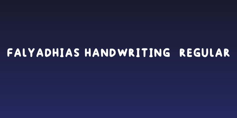 Falyadhias Handwriting  Regular Social Header