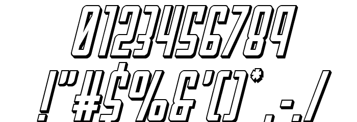 Falzon 3D Italic Font OTHER CHARS