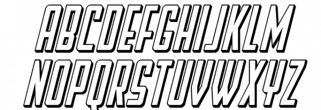 Falzon 3D Italic Schriftart Groß