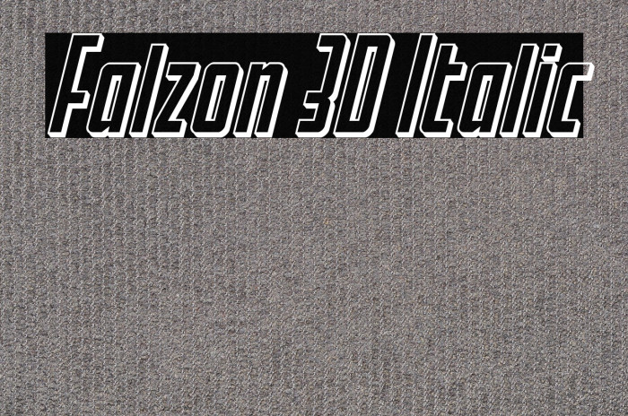 Falzon 3D Italic Example 1