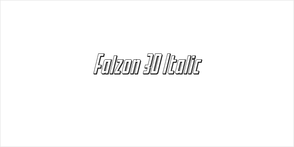 Falzon 3D Italic Logo