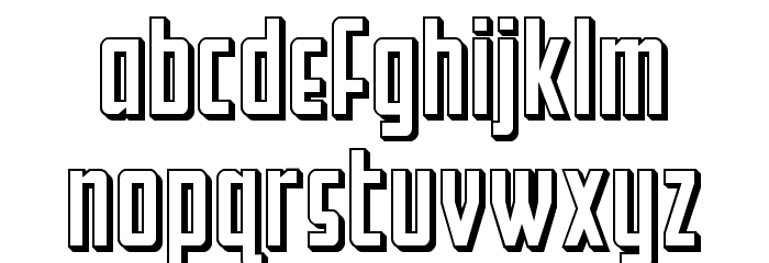 Falzon 3D Font LOWERCASE