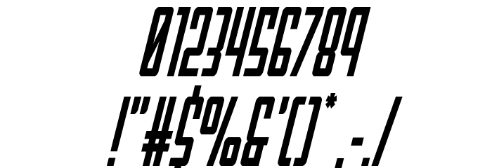 Falzon Condensed Italic Font OTHER CHARS