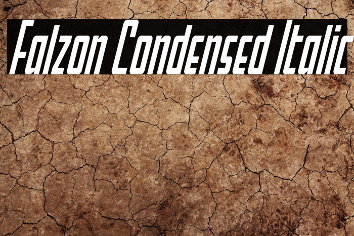 Falzon Condensed Italic Example 2