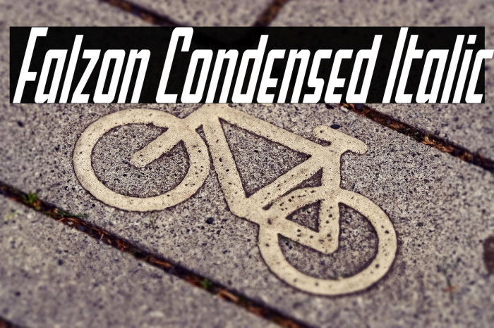 Falzon Condensed Italic Example 3