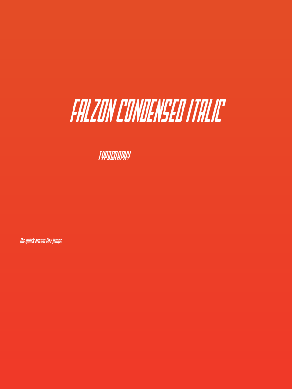 Falzon Condensed Italic Poster