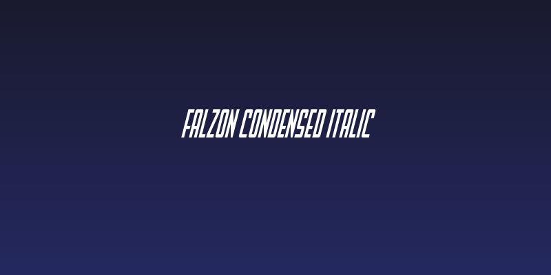 Falzon Condensed Italic Social Header