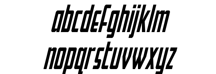 Falzon Condensed Italic Font LOWERCASE