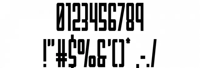 Falzon Condensed Font OTHER CHARS