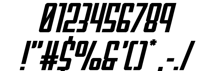 Falzon Expanded Italic Font OTHER CHARS