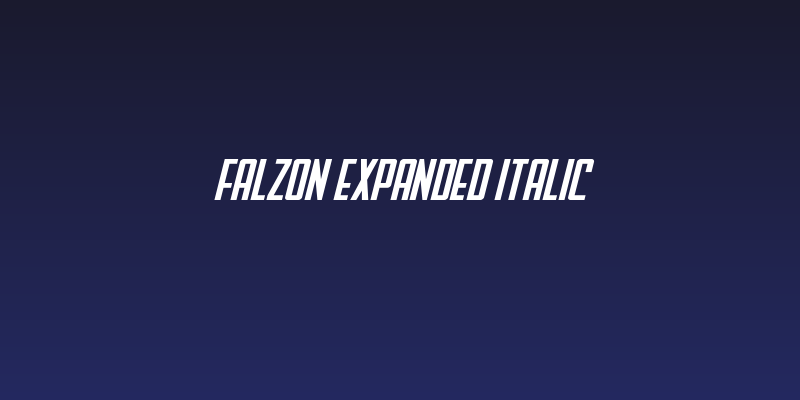 Falzon Expanded Italic Social Header