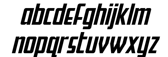 Falzon Expanded Italic Font LOWERCASE