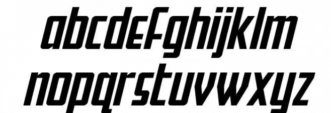 Falzon Expanded Italic フォント 小文字