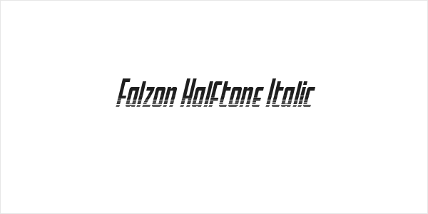 Falzon Halftone Italic Logo