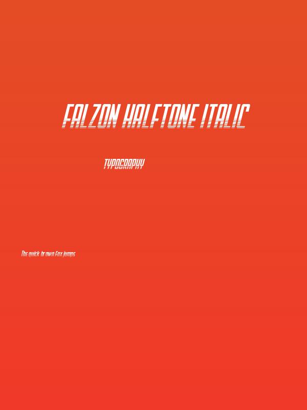 Falzon Halftone Italic Poster