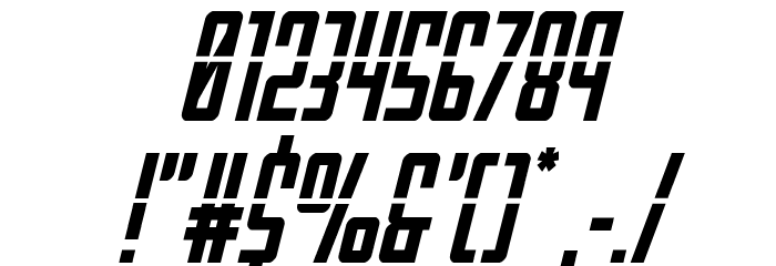 Falzon Laser Italic Font OTHER CHARS