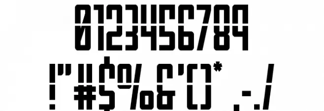Falzon Laser Font OTHER CHARS