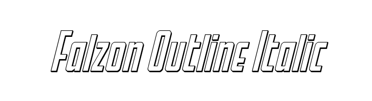 Falzon Outline Italic  font caratteri gratis