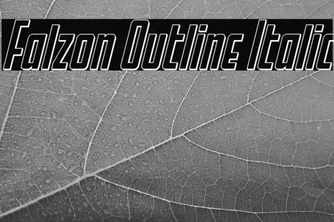 Falzon Outline Italic Font examples