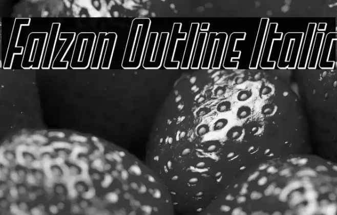 Falzon Outline Italic Font examples
