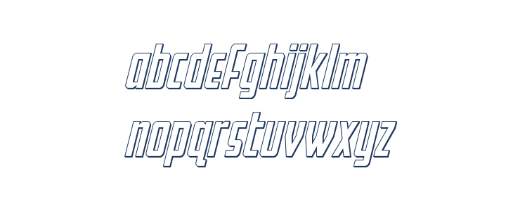Falzon Outline Italic Lowercase