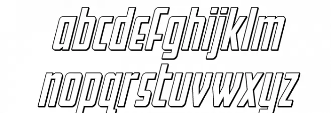 Falzon Outline Italic Fuentes MINÚSCULAS