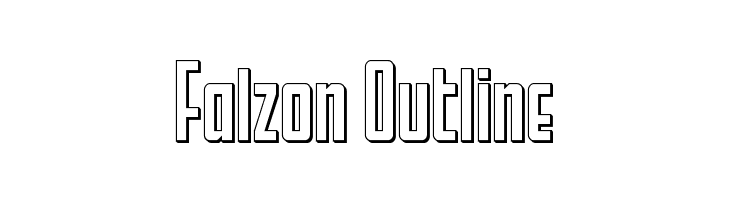 Falzon Outline  Frei Schriftart Herunterladen