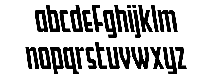 Falzon Semi-Leftalic Font LOWERCASE