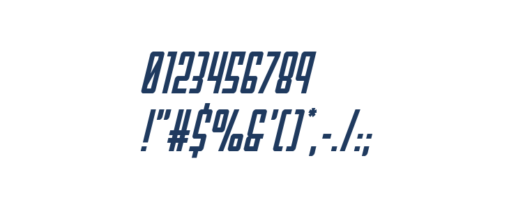 Falzon Spaced Italic Other Characters