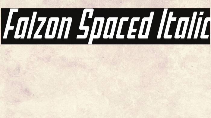 Falzon Spaced Italic Example 1