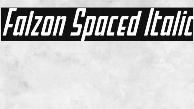 Falzon Spaced Italic Font examples